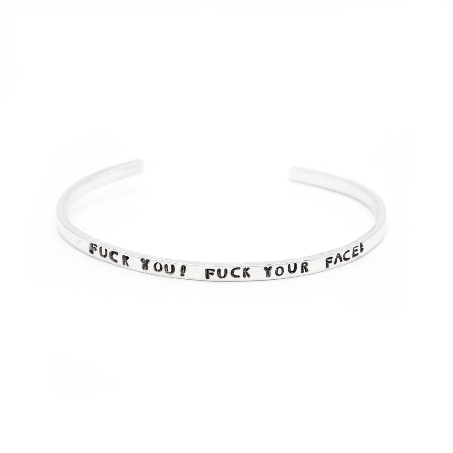 Fuck You Bracelet, Swear Word Jewelry, Curse Word Jewelry, Sassy Gifts, Thin Cuff Bracelet, Funny Gifts for Best Friends, Minimalist Style