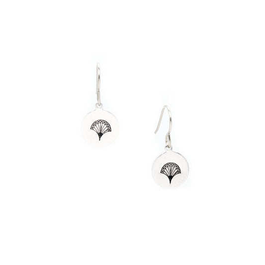 Silk and Lace Fan Earrings