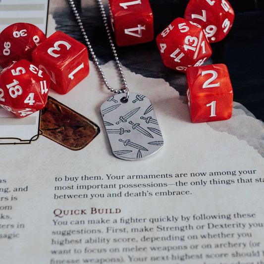 Sword Dog Tag Necklace