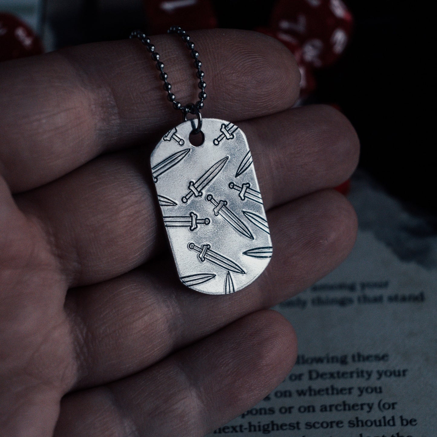 Sword Dog Tag Necklace