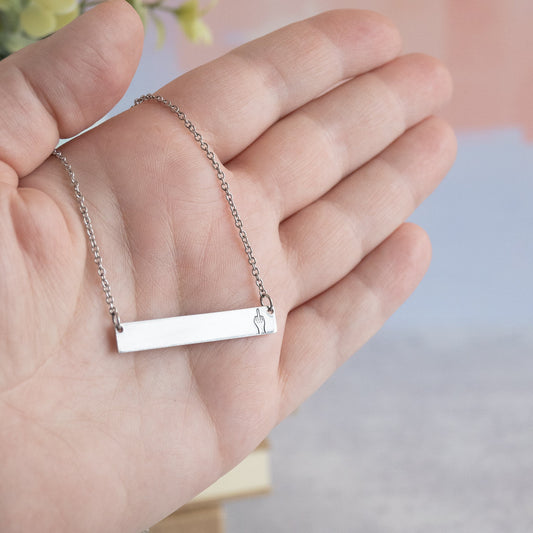 Middle Finger Necklace, Middle Finger Jewelry, Coworker Leaving Gift for Women, Funny Gifts for Best Friends, Minimalist Jewelry for Women