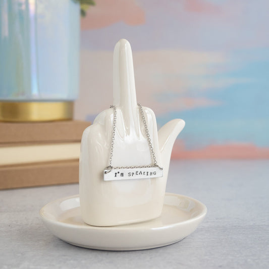 I'm Speaking Necklace, Political Jewelry, Empowerment Necklace, Coworker Leaving Gift for Women, Funny Gifts for Best Friends, Minimalist