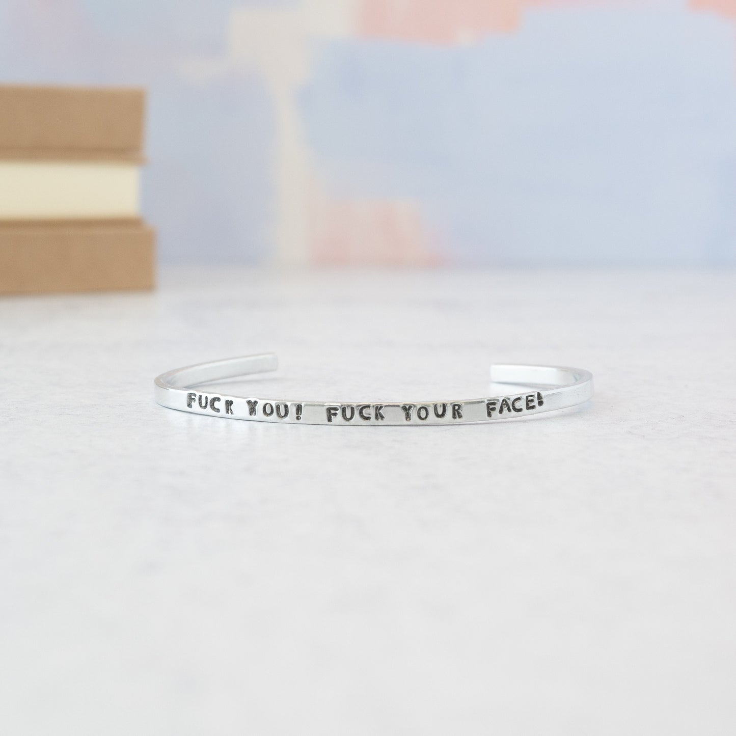 Fuck You Bracelet, Swear Word Jewelry, Curse Word Jewelry, Sassy Gifts, Thin Cuff Bracelet, Funny Gifts for Best Friends, Minimalist Style