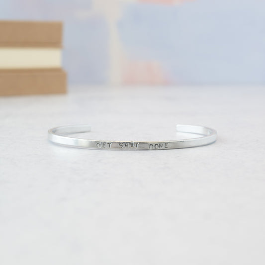Get Shit Done Bracelet, Swear Word Jewelry, Curse Word Jewelry, Coworker Leaving Gift for Women, Funny Gifts for Best Friends, Minimalist