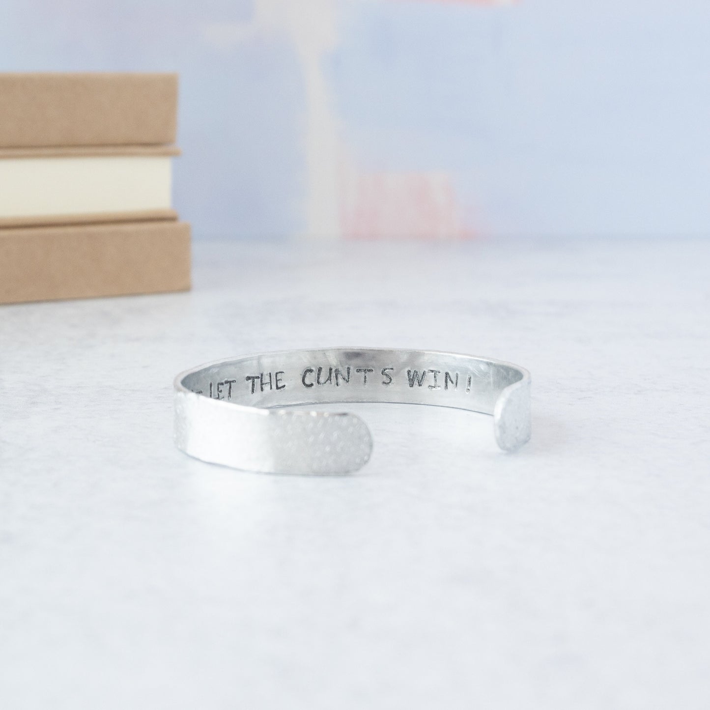 Don't let the cunts win bracelet, Swear Word Gifts, Curse Word Jewelry, Thin Cuff Bracelet, Funny Gifts for Best Friends, Minimalist Style