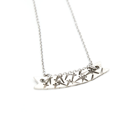 Hand Stamped Knife Necklace