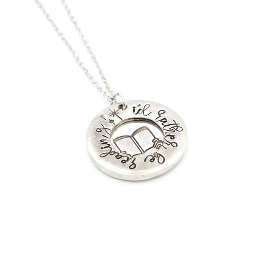 I'd Rather Be Reading Necklace