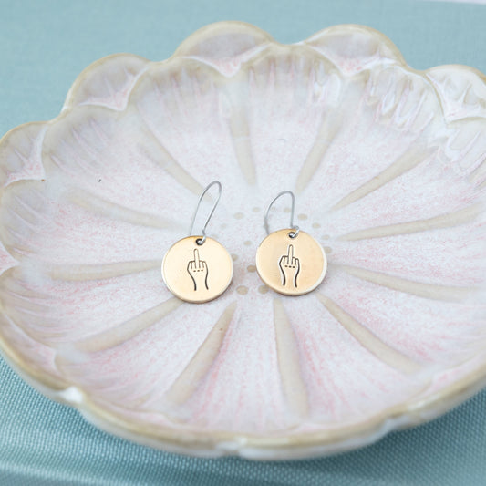 Middle Finger Earrings